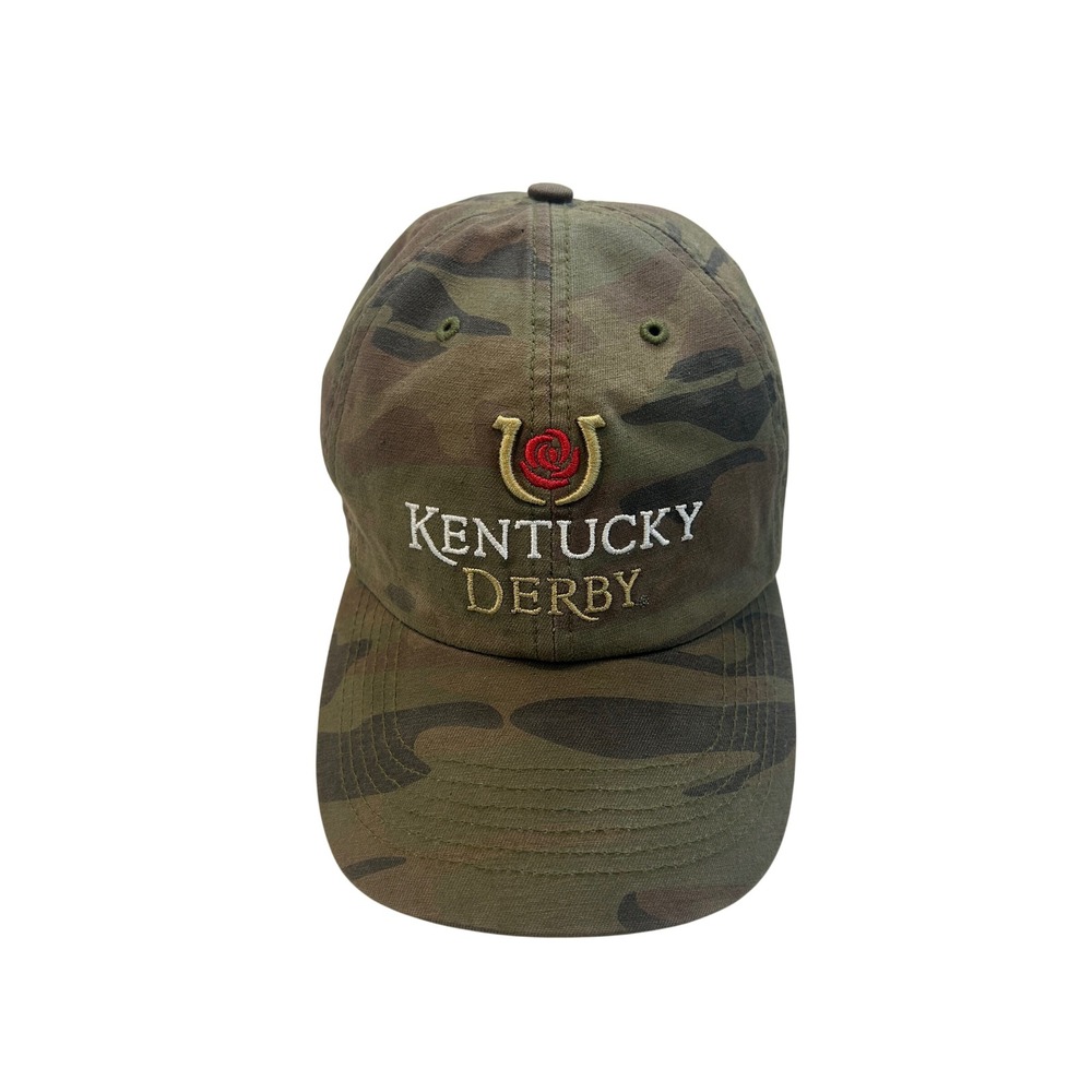 Kentucky Derby 47 Brand Camo Hat Adjustable Baseball Cap Woodland Camouflage